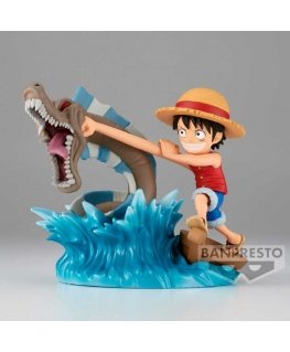 Banpresto One Piece Log Stories Monkeys D Luffy pret vietējo jūru figūra 7cm