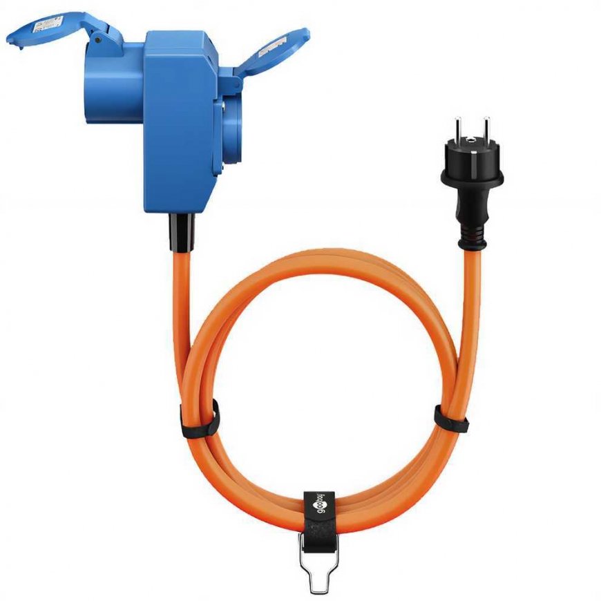 Goobay adapteris kabelis Schuko į CEE 16A ir Schuko 90st 1,5m