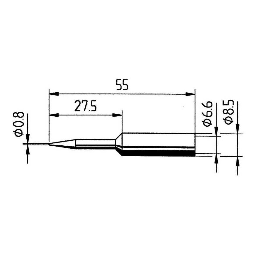 Antgalis ERSADUR, pailgitatud 0.8mm/0.031in, lituokliule ERSA