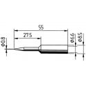 ERSADUR tip, extended 0.8mm/0.031in, for ERSA soldering iron