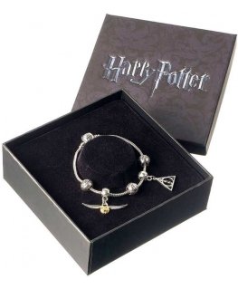 Carat Shop Harry Potter Mirties Relikvijos Snitch 3 Spellbeads sidabrinis pakabukas apyrankė