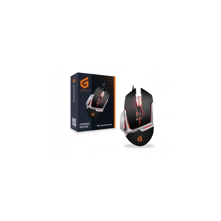 Conceptronic DJEBBEL 8 hiiri Pelaaminen USB A-tyyppi Optinen 4000 DPI – 5
