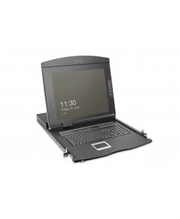 Digitus DS-72221-1GE KVM konsolė 48,3 cm (19") 1920 x 1080 pikseliai Juoda 1U