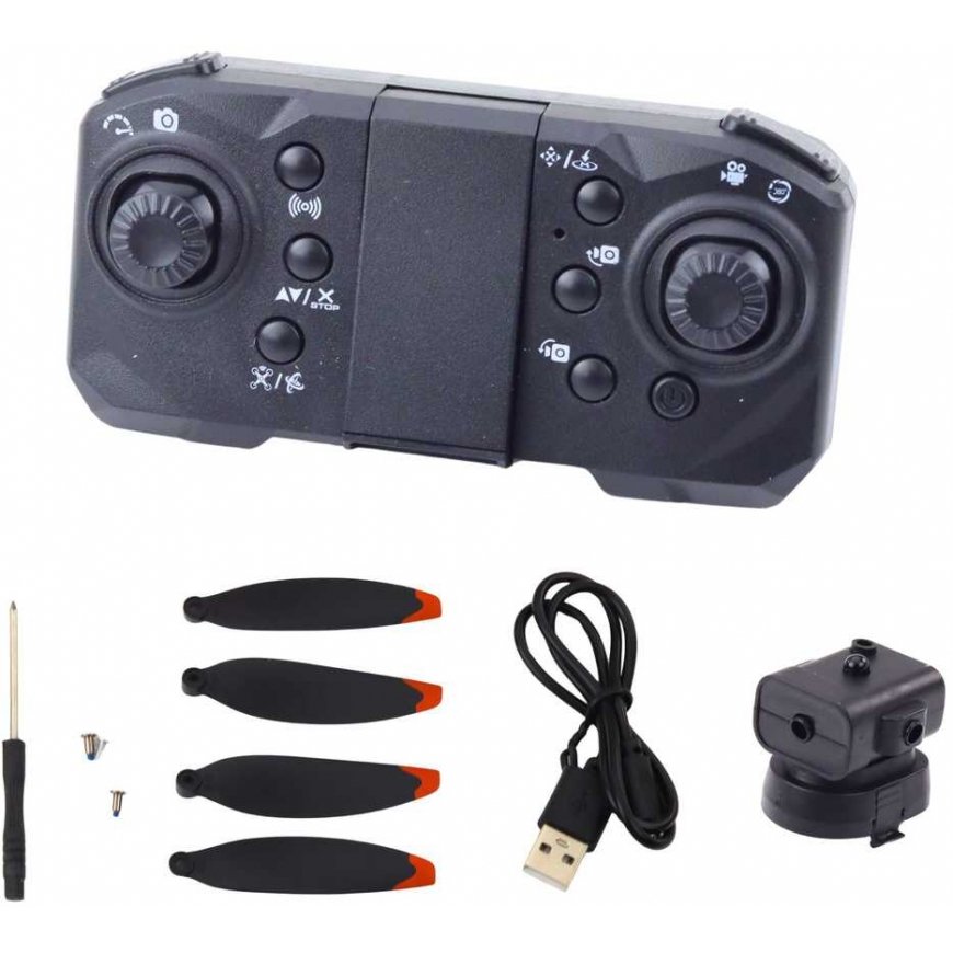 Lean Toys Vaaleanharmaa drone kameralla D6 PRO – 4