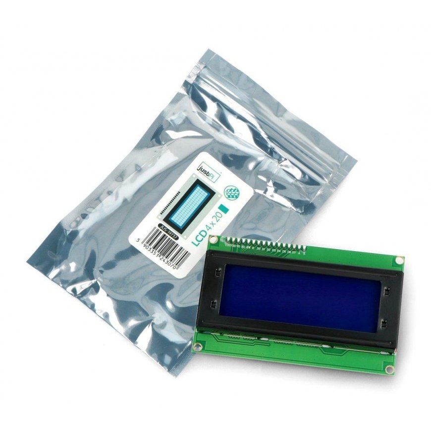 LCD 4x20 siniseid sümboleid ühendustega - justPi – 4