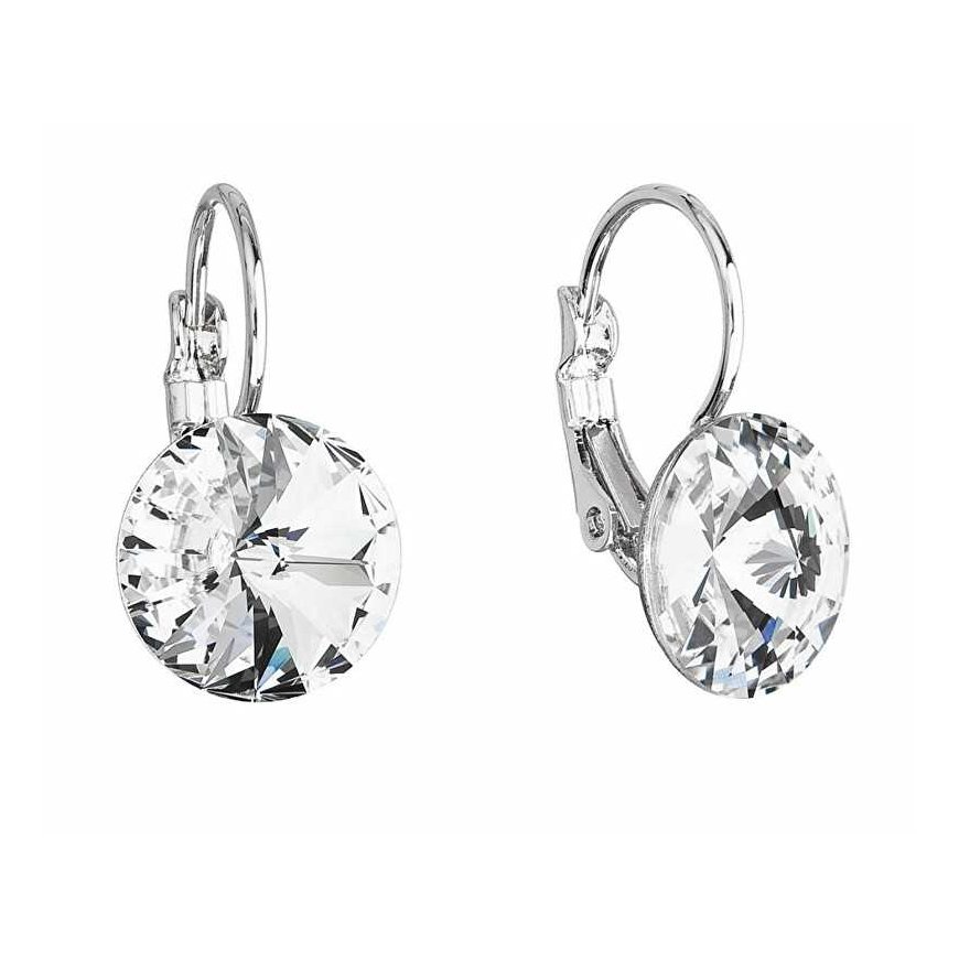 Evolution Group Blizgantys kabantys auskarai ar Swarovski kristāliem 51002.1