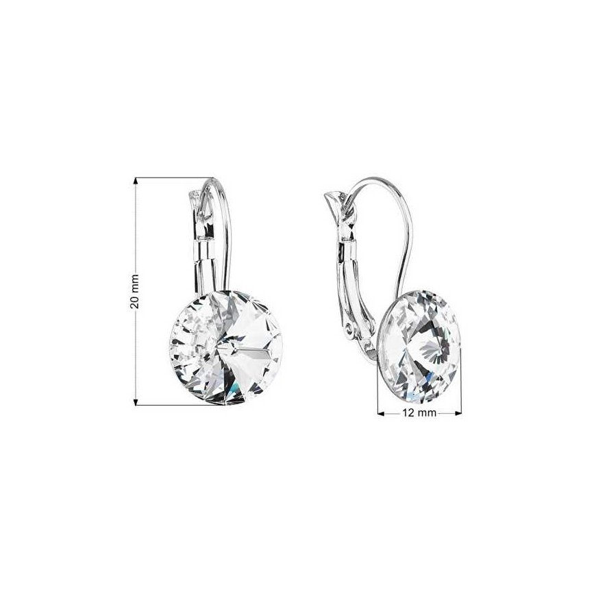 Evolution Group Blizgantys kabantys auskarai su Swarovski kristalais 51002.1 – 2