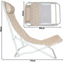 Xqmax „Probeach“ rantalounger, jossa on pään tuki, oranssi väri Xqmax „Probeach“ rantalounger, jossa on pään tuki, oranssi väri
