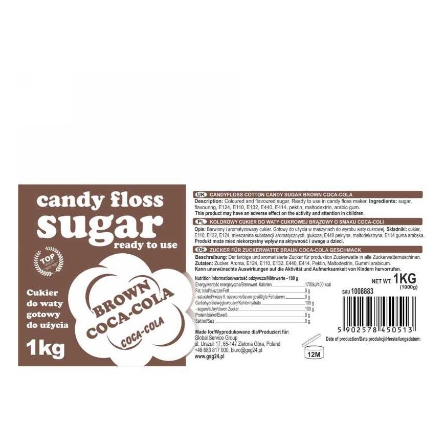 Gsg24 Sugar cotton candy GSG1008883, flavored drink, 1kg – 2