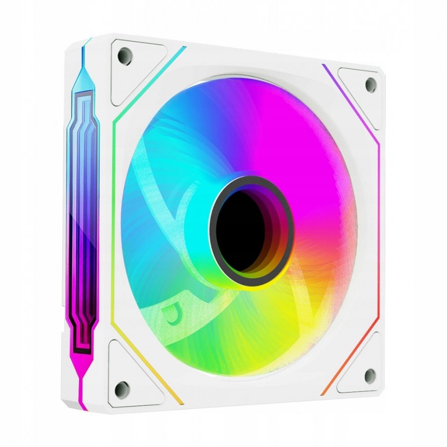 Rampage 120MM 1800RPM Endless Loop ARGB White PWM Fan – 2