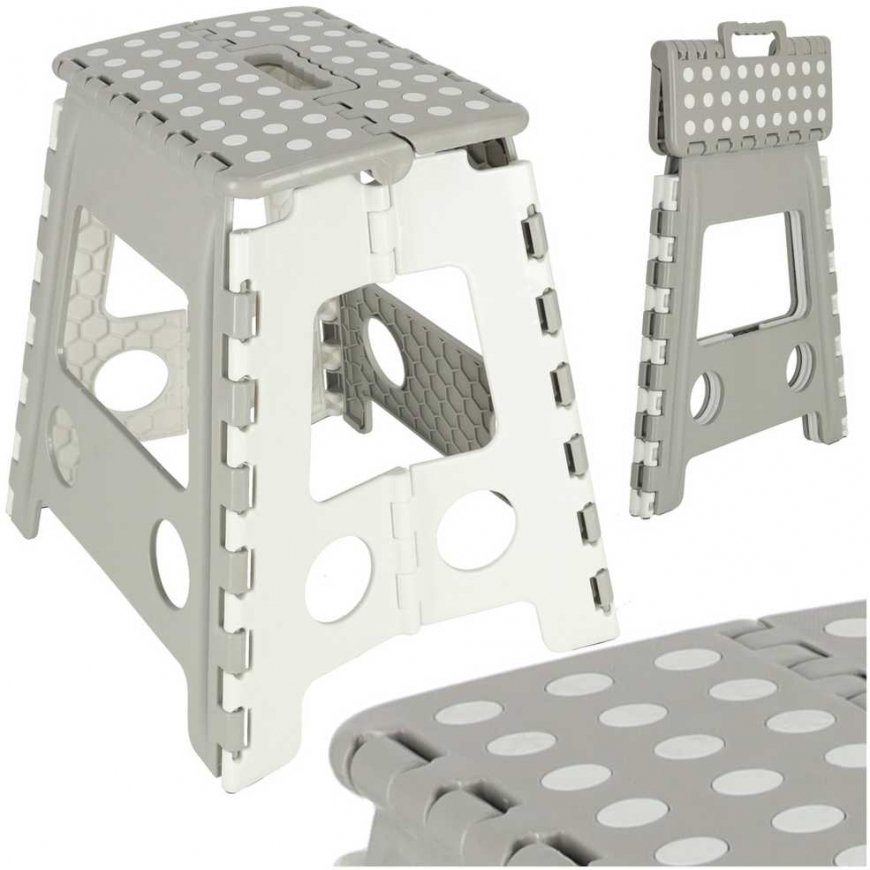 Iconic Non-Slip Folding Stool, height 39 cm, light gray – 5