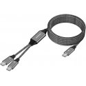 PREMIUMCORD USB-C įkrovimo laidas, 2xUSB-C į USB-C, 100W, 1m, juodas PREMIUMCORD USB-C įkrovimo laidas, 2xUSB-C į USB-C, 100W, 1m, juodas