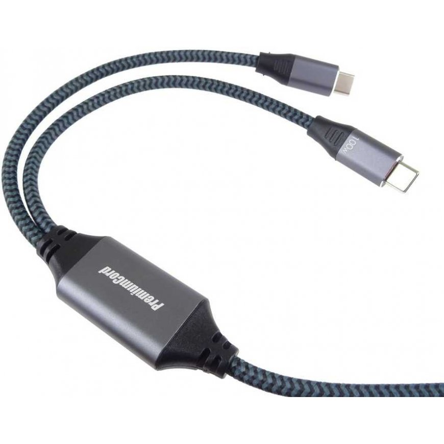 PREMIUMCORD USB-C charging cable, 2xUSB-C to USB-C, 100W, 1m, black – 4