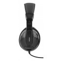 Deltaco HL-51C headphones/headset Wired Head-band Calls/Music USB Type-C Black