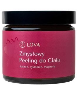 LOVA Jausmingais ķermeņa skrubis „Jazmīns, ciklamēns, magnolija“, 250 ml