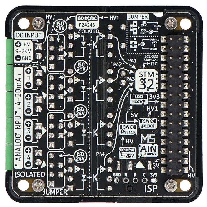 4 kanavan 4–20 mA I2C-analogisen signaalimuuntimen – M5Stack M133 – 2