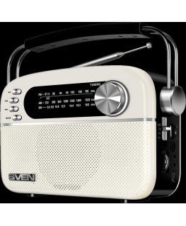 Garsiakalbis SVEN SRP-505, valge (3W, Bluetooth, FM/AM/SW, USB, Micro SD, AUX, aku)