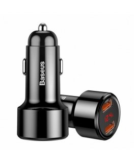 Baseus CCMLC20A-01 PDA/mobīlo telefonu lādētājs Viedtālrunis Melns USB Ātrā uzlāde Auto