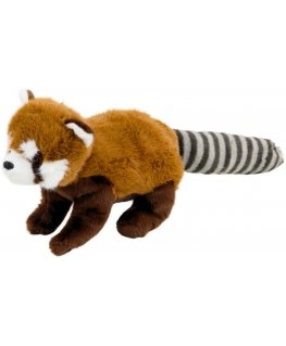 Lean Toys plīša talismans, mīļš rotaļlieta, panda, sarkans, 45 cm
