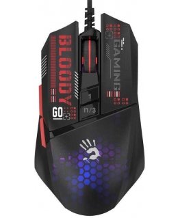 A4Tech BLOODY W60 Max Mini Mouse, with lighting gaming mouse, 12000 DPI, black, USB