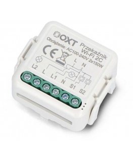 Tuya – divu kanālu mini relejs – WiFi – Android/iOS programma – OXT T222
