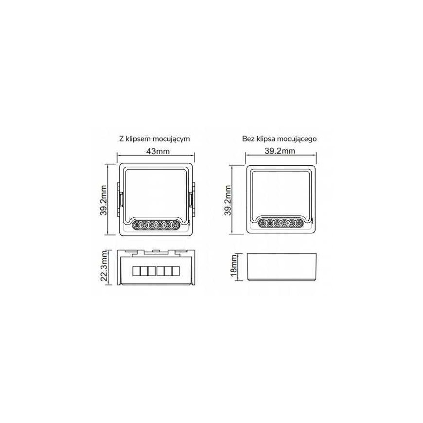 Tuya – kaksikanavainen mini-rele – WiFi – Android/iOS-sovellus – OXT T222 – 5