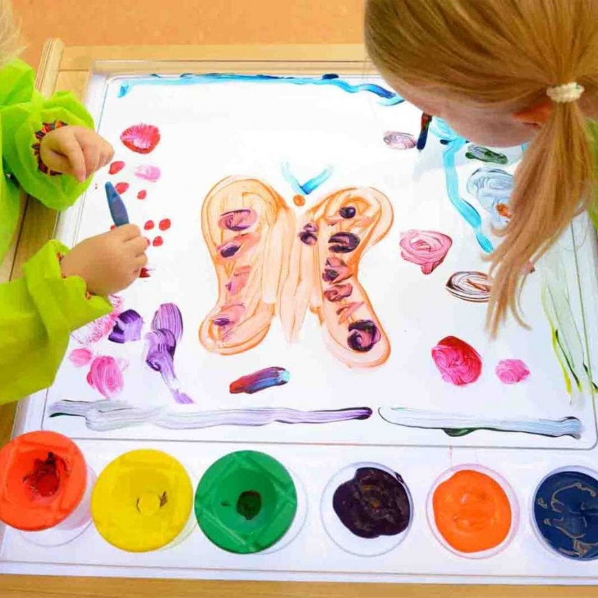 MASTERKIDZ sensory frame - LED panel + transparent painting tray – 5