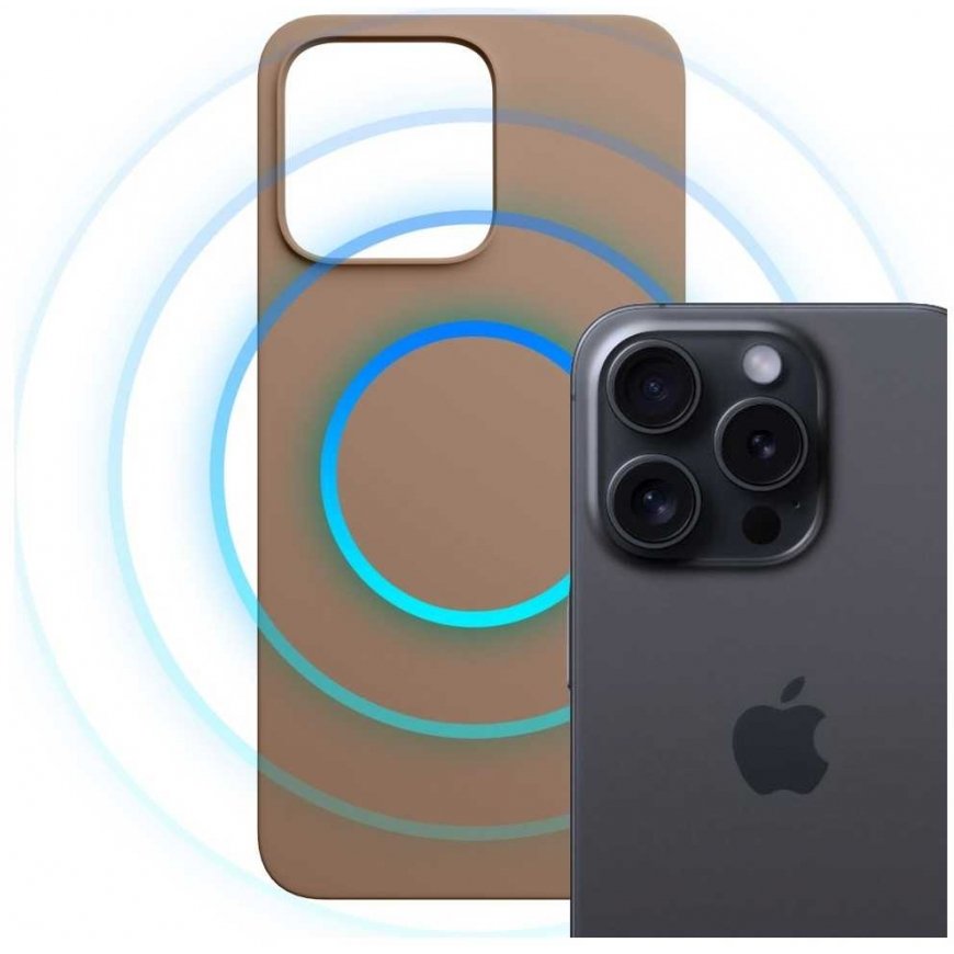 Case 3MK Hardy MagSilicone for Apple iPhone 15 Pro Max in gold color – 4