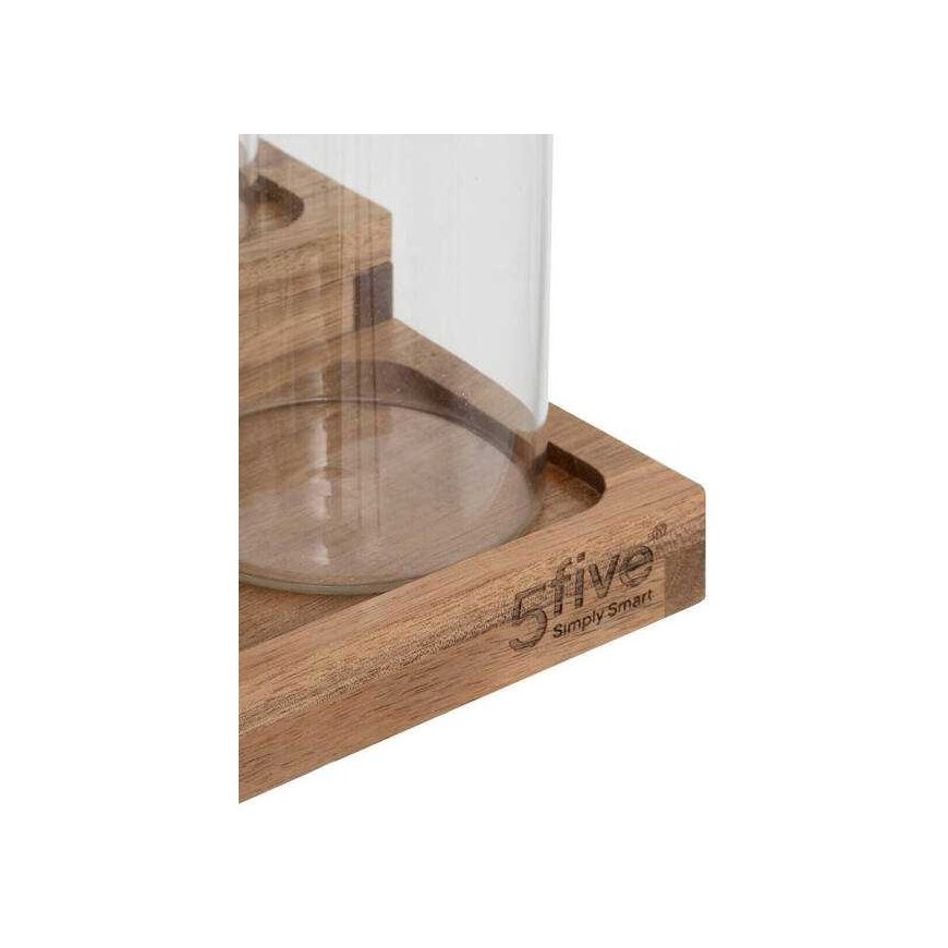5five Simply Smart HARMONY spice jars on a wooden shelf, 9 x 180 ml – 3