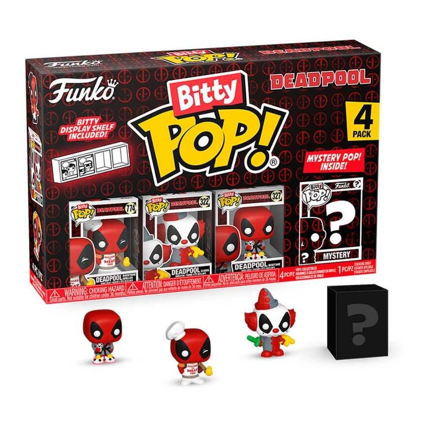 Funko Blister 4 figures Bitty POP Marvel Deadpool Master