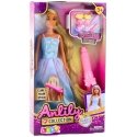 Lean Toys Nukk Anlily sinise kleidi ja juukseaksessuaaridega Lean Toys Nukk Anlily sinise kleidi ja juukseaksessuaaridega