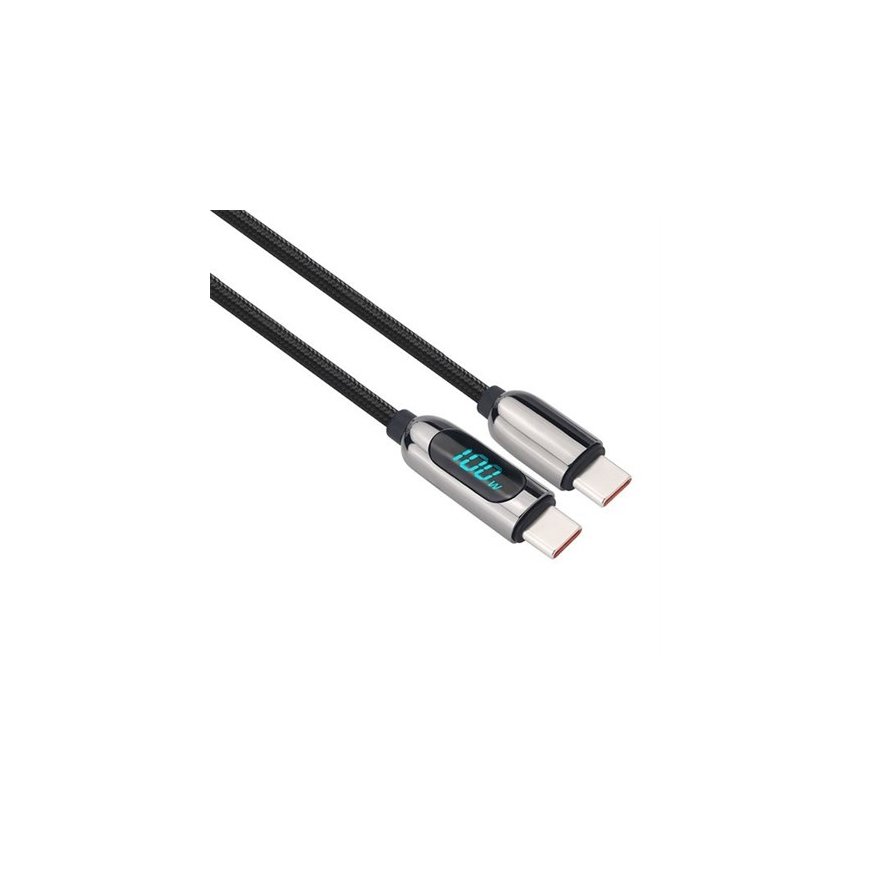 Solight USB-C (M) - USB-C (M) 1m melns