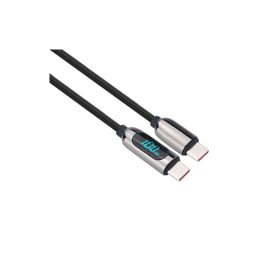 Solight USB-C (M) - USB-C (M) 1m melns – 2