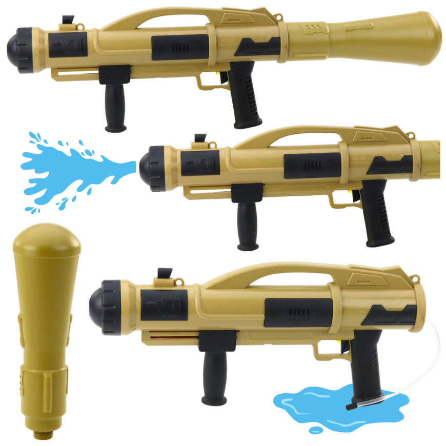 Lean Toys Large Water Gun with Pump 73 cm, 1100 ml