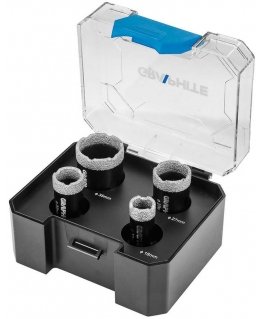 Graphite Diamond Hole Saws (18, 22, 27, 35 mm), set of 4 pcs.