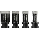 Graphite Diamond Hole Saws (18, 22, 27, 35 mm), set of 4 pcs. Graphite Diamond Hole Saws (18, 22, 27, 35 mm), set of 4 pcs.
