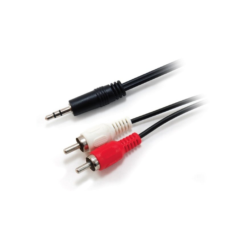 Equip 14709207 audio kabelis 2,5 m 3.5mm 2 x RCA Melns