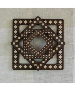 BOBKOVA ANNA FOP, reg. Nr. 2917408480 Žiedas su magnetais 14x14 cm (Wenge) PM-019-1414W