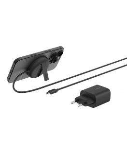 Belkin WIA011KQBK PDA/mobīlo telefonu lādētājs Austiņas, Viedtālrunis Melns USB Bezvadu lādēšana Ātrā uzlāde Iekštelpas