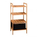 Kesper Bamboo shelf with pull-out basket, 93.5 cm