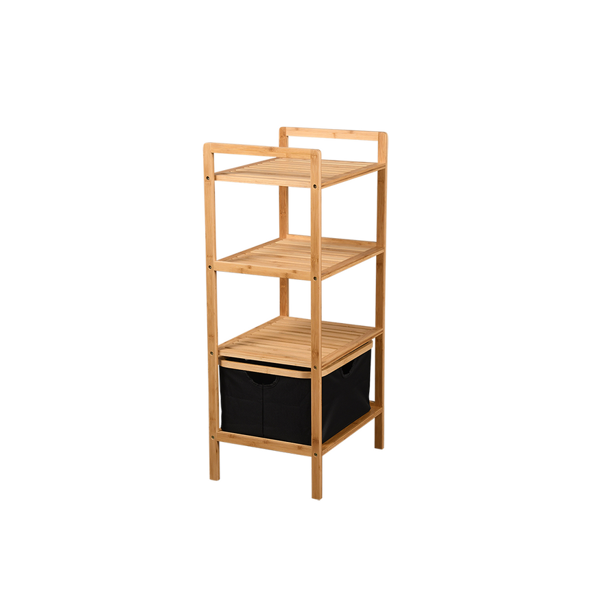 Kesper Bamboo shelf with pull-out basket, 93.5 cm – 3