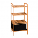 Kesper Bamboo shelf with pull-out basket, 93.5 cm