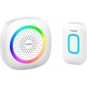 Orno PELA DC, juhtmevaba patareiga uksekell, õppimisseade, 60 heliga, RGB LED, 300 m, valge Orno PELA DC, juhtmevaba patareiga uksekell, õppimisseade, 60 heliga, RGB LED, 300 m, valge