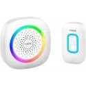 Orno PELA DC, bezvadu bateriju durvju zvans, mācīšanās sistēma, 60 skaņas, RGB LED, 300 m, balts Orno PELA DC, bezvadu bateriju durvju zvans, mācīšanās sistēma, 60 skaņas, RGB LED, 300 m, balts