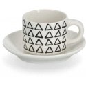 Zeller Espreso tassi komplekt geomeetriliste mustritega, 70 ml Zeller Espreso tassi komplekt geomeetriliste mustritega, 70 ml