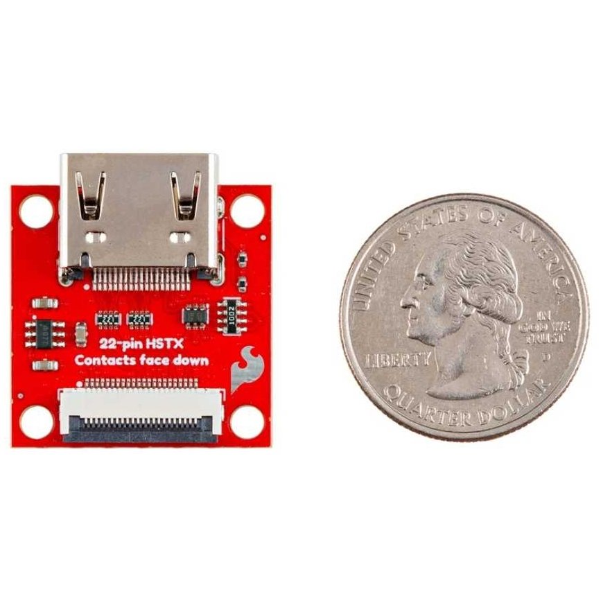 HSTX 22 kontaktu DVI adapteris, paredzēts Raspberry Pi 5 / IoT RedBoard RP2350 – SparkFun BOB-28468 – 2
