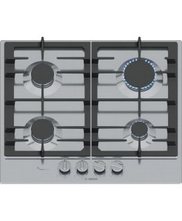 Bosch Serie 6 PCP6A5I90 plīts virsmas sildelements Nerūsējošs tērauds Iebūvēts 58 cm Gāzes 4 zone(s)