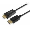 Equip 119390 video kabeļu aksesuārs 2 m DisplayPort HDMI Melns Equip 119390 video kabeļu aksesuārs 2 m DisplayPort HDMI Melns