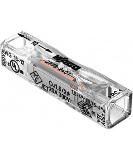 Orno „Wago“ 1 kanavan suora liitin, tarkoitettu jäykille johdoille, 2773-2401, 0,2 - 4 mm?, 10 kpl.