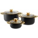 Florina Royal Steel 6-os osaline AMBITION roostevaba terasest pottide komplekt